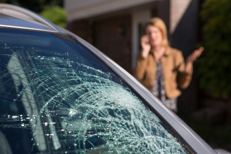 Auto glass repair and replacement close up high quality photo