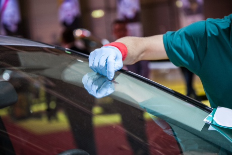 Auto glass repair and replacement close up high quality photo